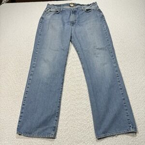 Lucky Brand Gene Montesano Men Jeans Blue Denim Classic Fit Distressed 36/31
